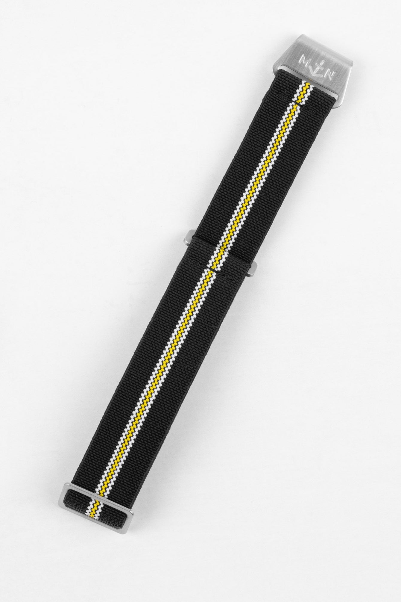 Erika's Originals CORSA MN™ Strap with YELLOW Centerline - BRUSHED Hardware