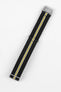 Erika's Originals CORSA MN™ Strap with YELLOW Centerline - BRUSHED Hardware