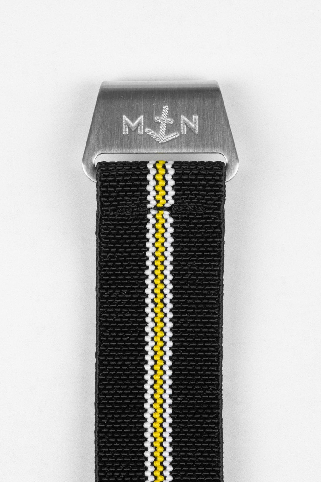 Erika's Originals CORSA MN™ Strap with YELLOW Centerline - BRUSHED Hardware