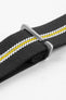 Erika's Originals CORSA MN™ Strap with YELLOW Centerline - BRUSHED Hardware