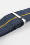 Erika's Originals INDIGO DENIM MN™ Strap with MUSTARD Centerline - BRUSHED Hardware