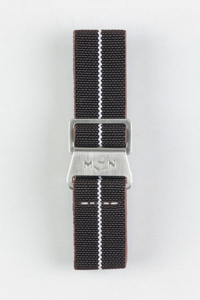 Erika's Originals HAVANA MN™ Strap with WHITE Centerline - BRUSHED Hardware