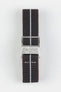 Erika's Originals HAVANA MN™ Strap with WHITE Centerline - BRUSHED Hardware