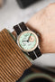 Erika's Originals HAVANA MN™ Strap with WHITE Centerline - BRUSHED Hardware