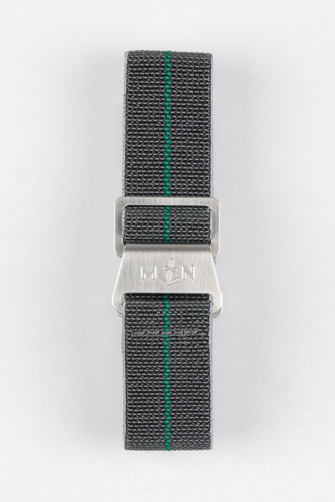 Erika's Originals MIRAGE MN™ Strap with GREEN Centerline - BRUSHED Hardware