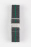 Erika's Originals MIRAGE MN™ Strap with GREEN Centerline - BRUSHED Hardware