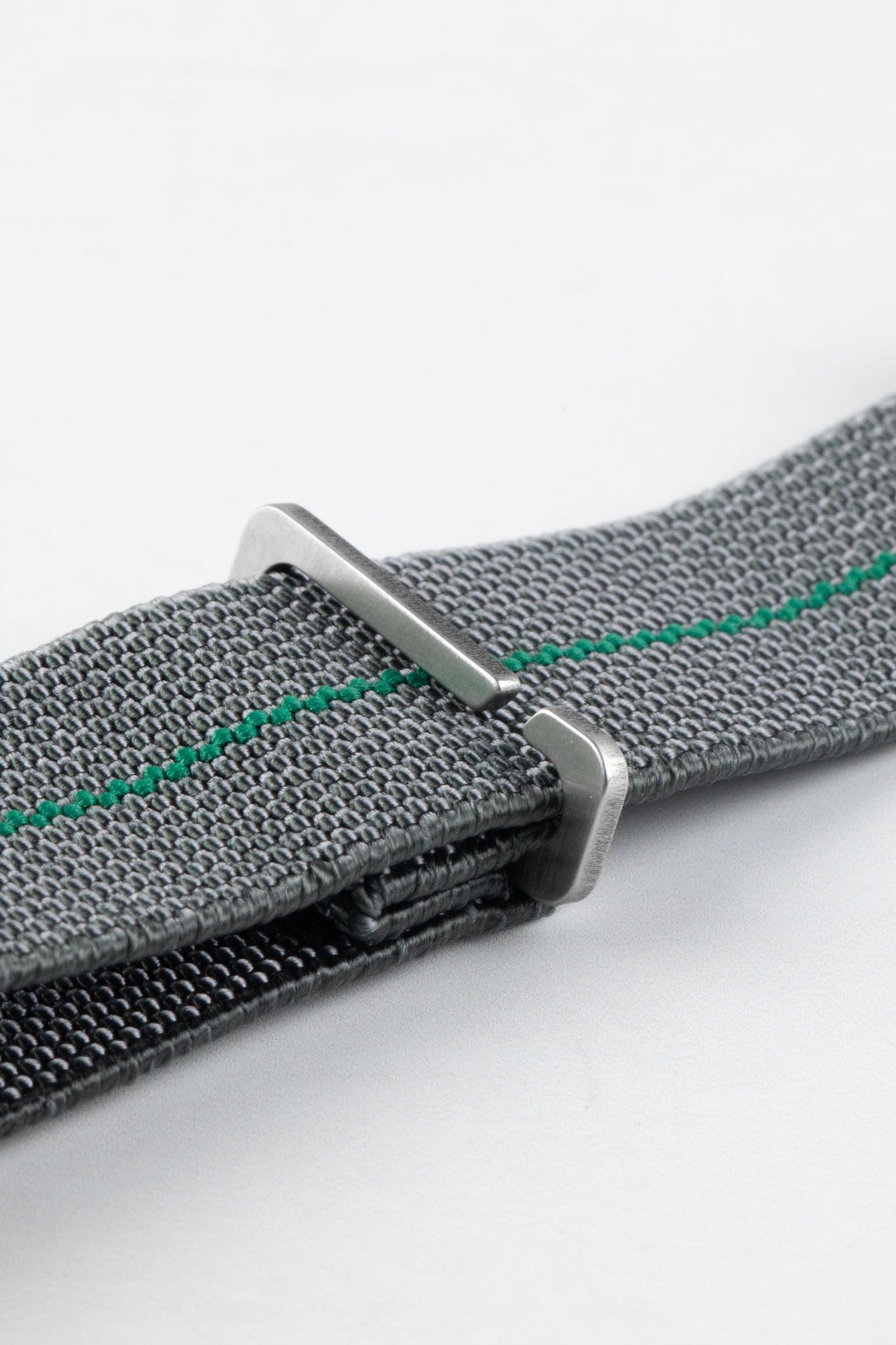 Erika's Originals MIRAGE MN™ Strap with GREEN Centerline - BRUSHED Hardware