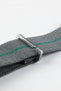 Erika's Originals MIRAGE MN™ Strap with GREEN Centerline - BRUSHED Hardware