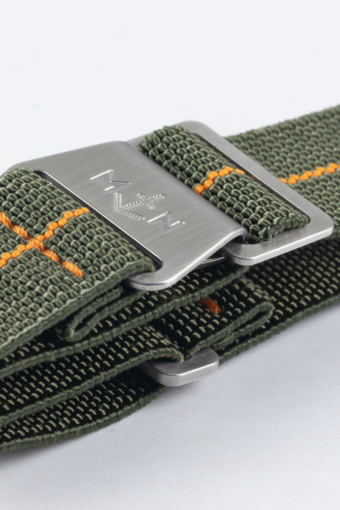 Erika's Originals ORIGINAL MN™ Strap with ORANGE Centerline - BRUSHED Hardware