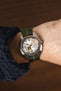 Doxa SUB 300 Searambler Silver Lung Limited Edition fitted with Erika's Originals ORIGINAL watch strap in two-tone green