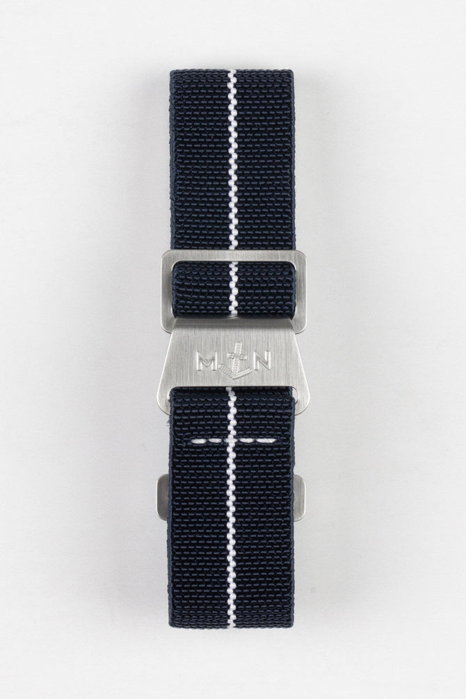 Erika's Originals TRIDENT MN™ Strap with WHITE Centerline - BRUSHED Hardware