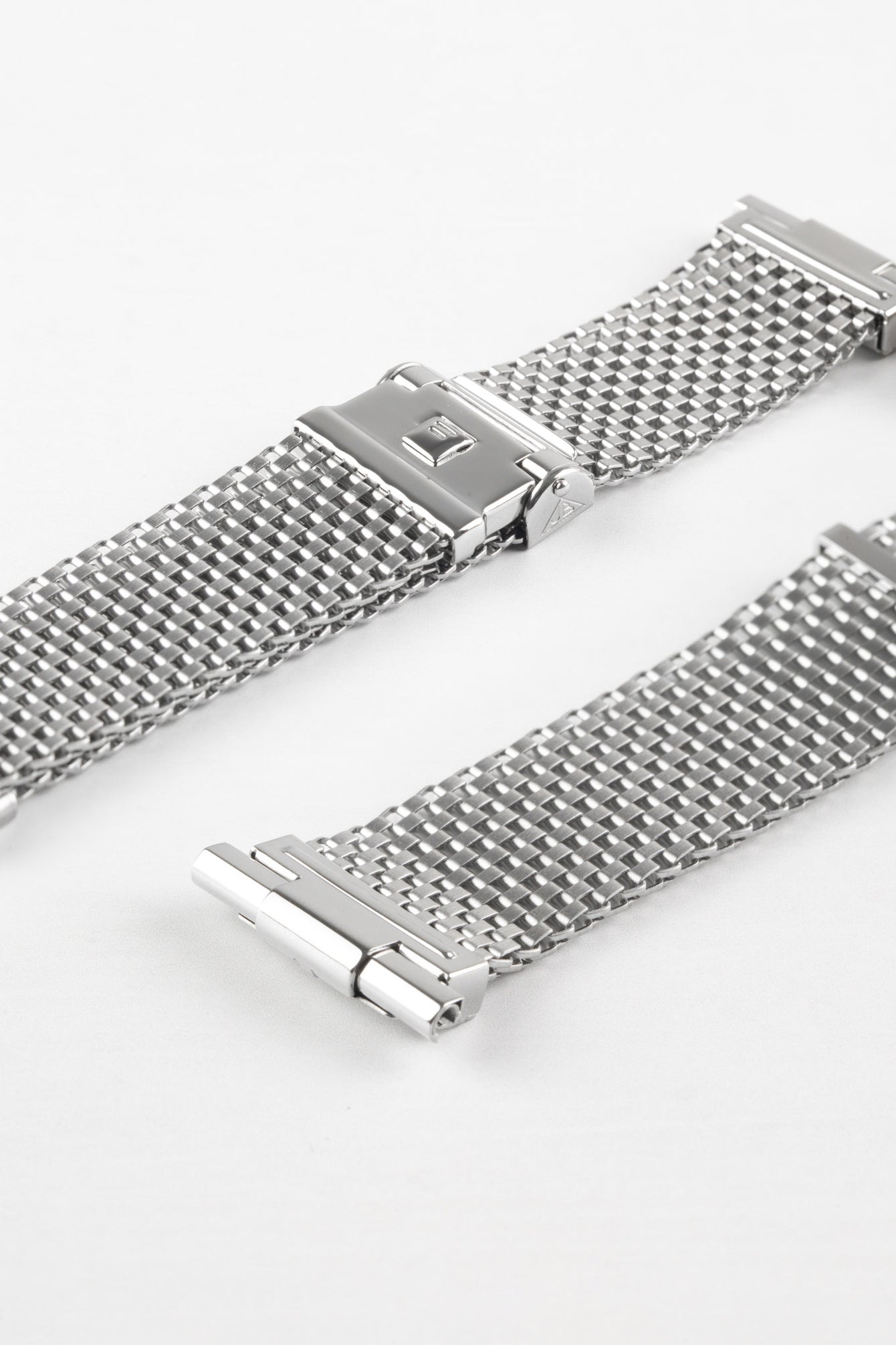 Forstner KOMFIT 'JB' Stainless Steel Square Mesh Watch Bracelet with Straight Ends - Wide Version