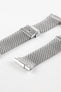 Forstner KOMFIT 'JB' Stainless Steel Square Mesh Watch Bracelet with Straight Ends - Wide Version