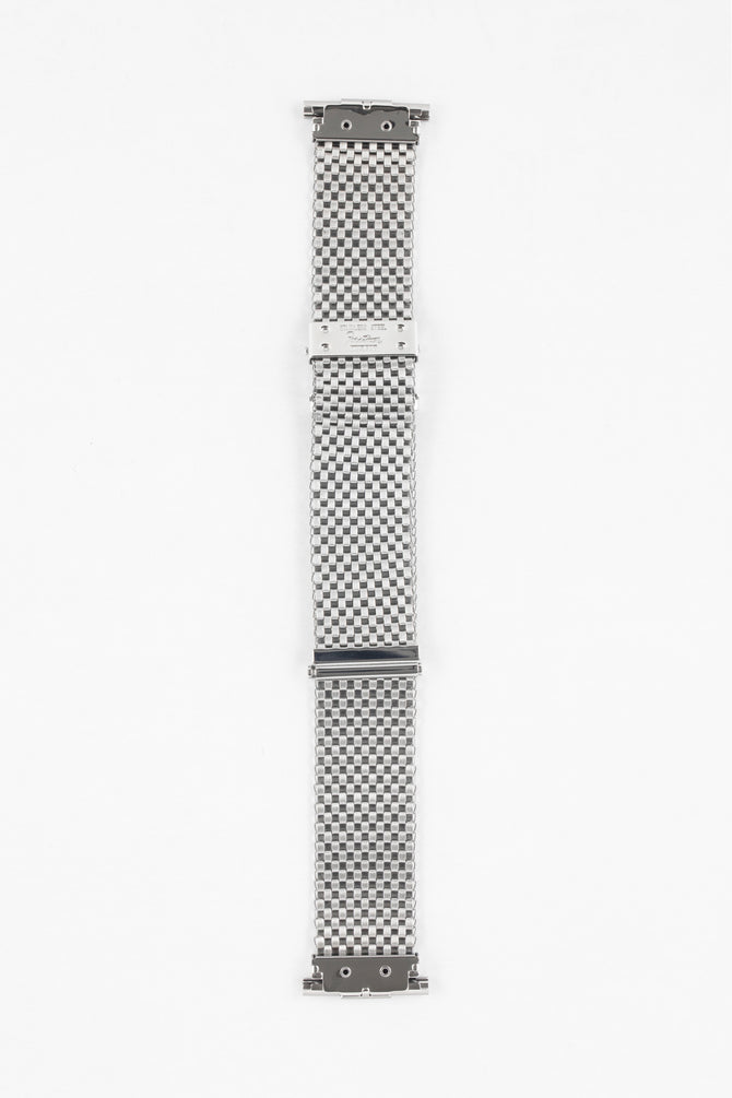 Forstner KOMFIT 'JB' Stainless Steel Square Mesh Watch Bracelet with Straight Ends - Wide Version