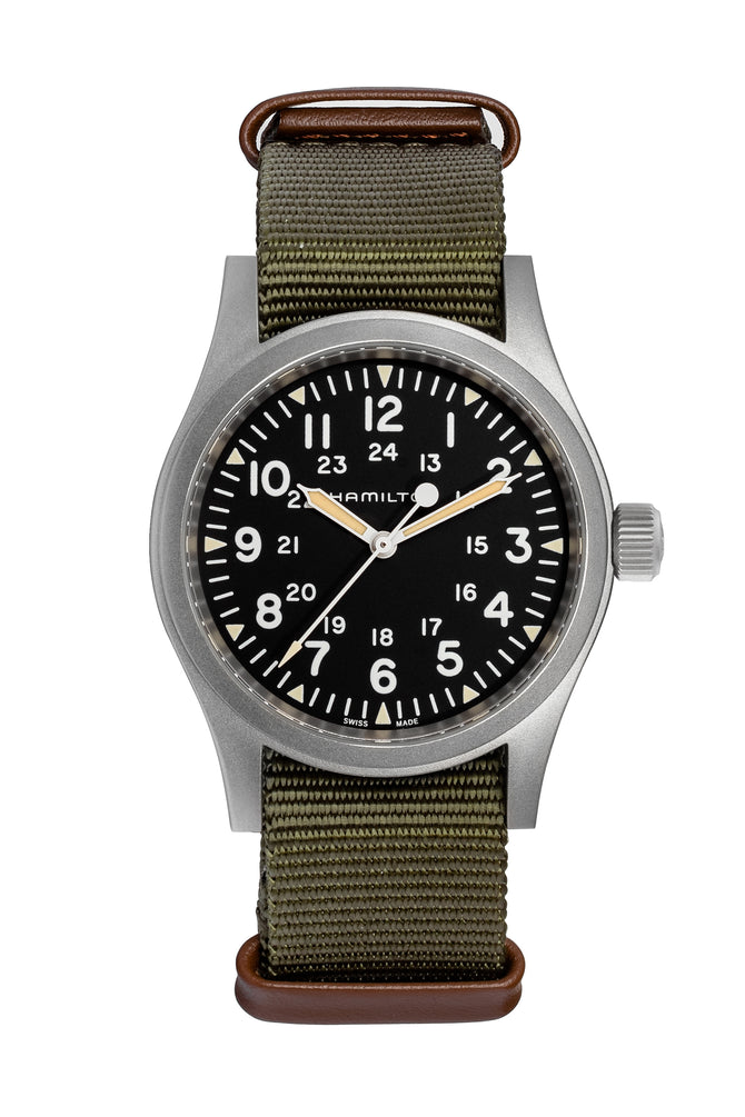 Hamilton H69429931 Khaki Field Mechanical 38mm Watch with Black Dial