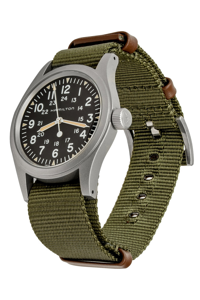 Hamilton H69429931 Khaki Field Mechanical 38mm Watch with Black Dial