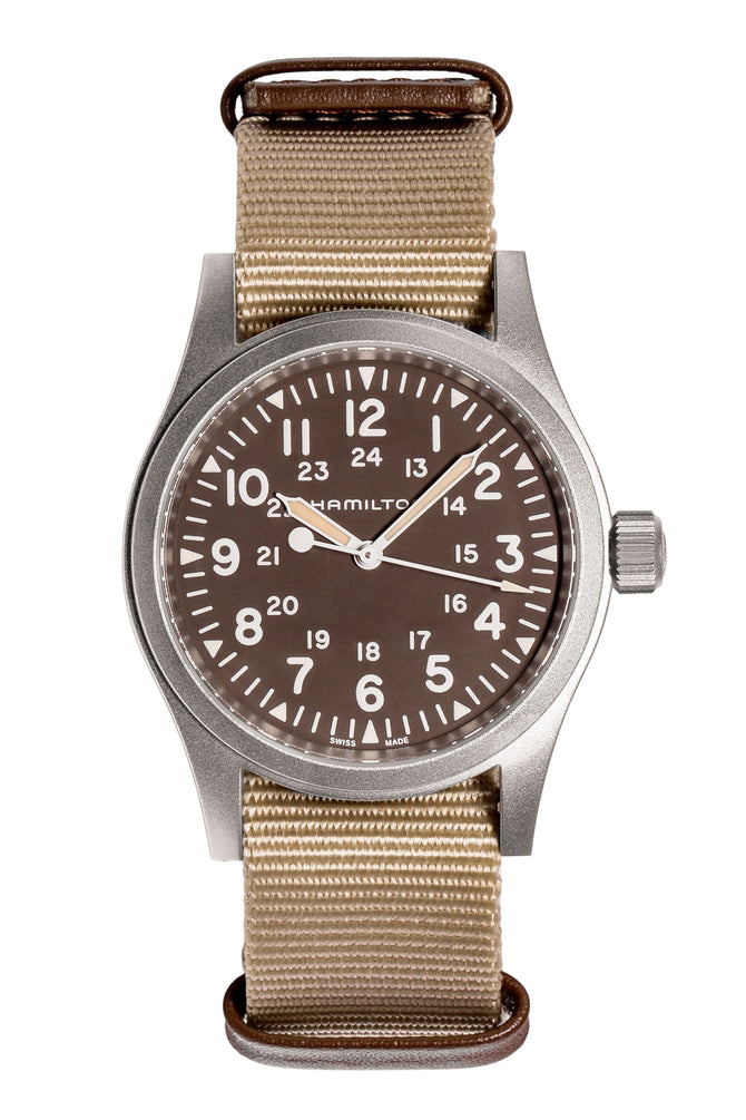 Hamilton H69429901 Khaki Field Mechanical 38mm Watch with Brown Khaki Dial