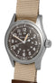 Hamilton H69429901 Khaki Field Mechanical 38mm Watch with Brown Khaki Dial (Three-Quarter Angle)
