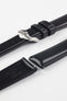 Hirsch ACCENT Natural Rubber Watch Strap in BLACK