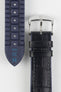 Hirsch ANDY Alligator Embossed Performance Watch Strap in BLACK / BLUE