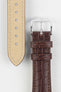 Hirsch ARISTOCRAT Brown Crocodile Embossed Leather Watch Strap
