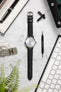 Hirsch ASCOT English Leather Watch Strap in BLACK