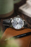 Hirsch BOSTON NQR Buffalo Calfskin Leather Watch Strap in BLACK