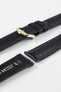 Hirsch CAMELGRAIN Watch Strap No Allergy Leather in BLACK