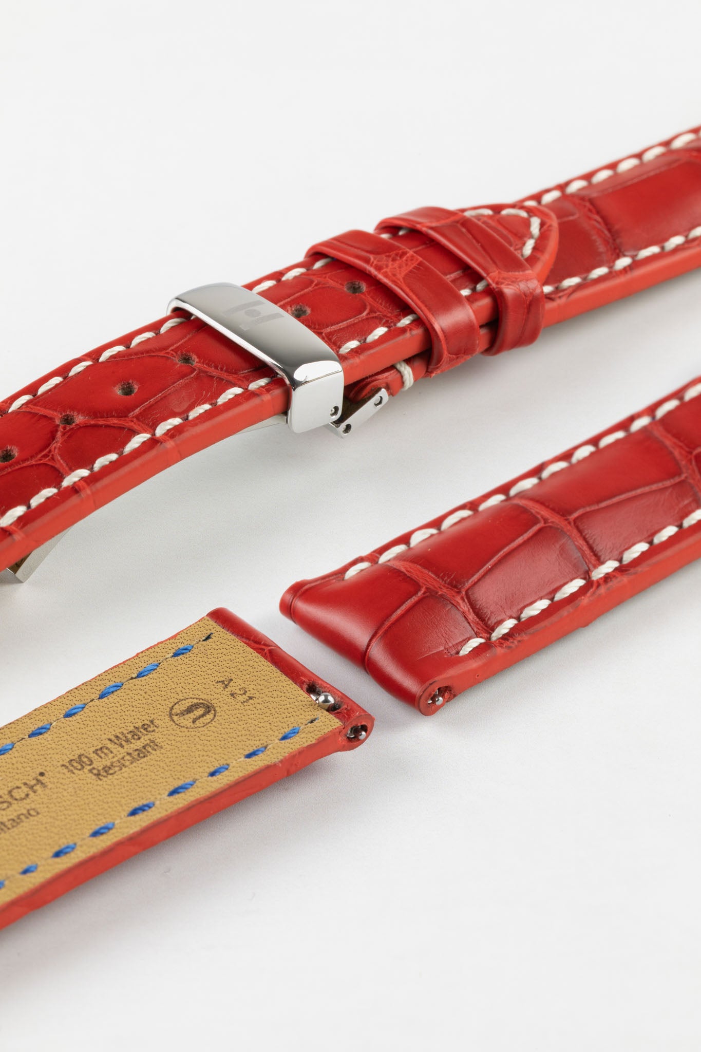 Red alligator sales watch strap