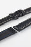 Hirsch CARBON Black Embossed Water-Resistant Leather Watch Strap