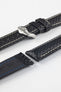 Hirsch CARBON Black Embossed Water-Resistant Leather Watch Strap