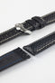 Hirsch CARBON Black Embossed Water-Resistant Leather Watch Strap