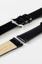 Hirsch DIVA Glossy Ladies Leather Watch Strap in JET BLACK