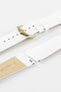 Hirsch DIVA Glossy Ladies White Leather Watch Strap