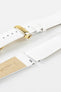 Hirsch DIVA Glossy Ladies White Leather Watch Strap