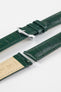 Hirsch DUKE Alligator Embossed Quick-Release Leather Watch Strap in GREEN