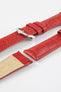 Hirsch DUKE Alligator-Embossed Red Quick-Release Leather Watch Strap