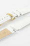 Hirsch DUKE White Alligator Embossed Quick-Release Leather Watch Strap