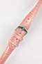 Hirsch DUKE METALLIC Limited Edition Alligator Embossed Quick-Release Leather Watch Strap - ROSE