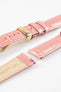 Hirsch DUKE METALLIC Limited Edition Alligator Embossed Quick-Release Leather Watch Strap - ROSE