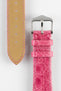 Hirsch GENUINE CROCO Pink Shiny Crocodile Leather Watch Strap