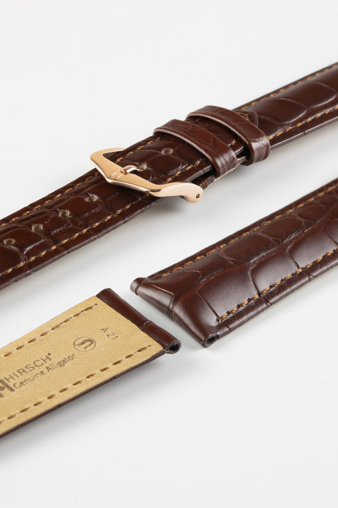 brown alligator watch strap 