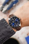 Seiko Prospex SBDC055 fitted with Hirsch Grand Duke brown Alligator Watch Strap worn on wrist