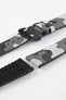 Hirsch JOHN Natural Rubber Performance Watch Strap in GREY CAMOUFLAGE