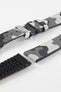 Hirsch JOHN Natural Rubber Performance Watch Strap in GREY CAMOUFLAGE