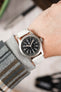 Hirsch KANSAS Buffalo-Embossed Calf Leather Watch Strap in WHITE