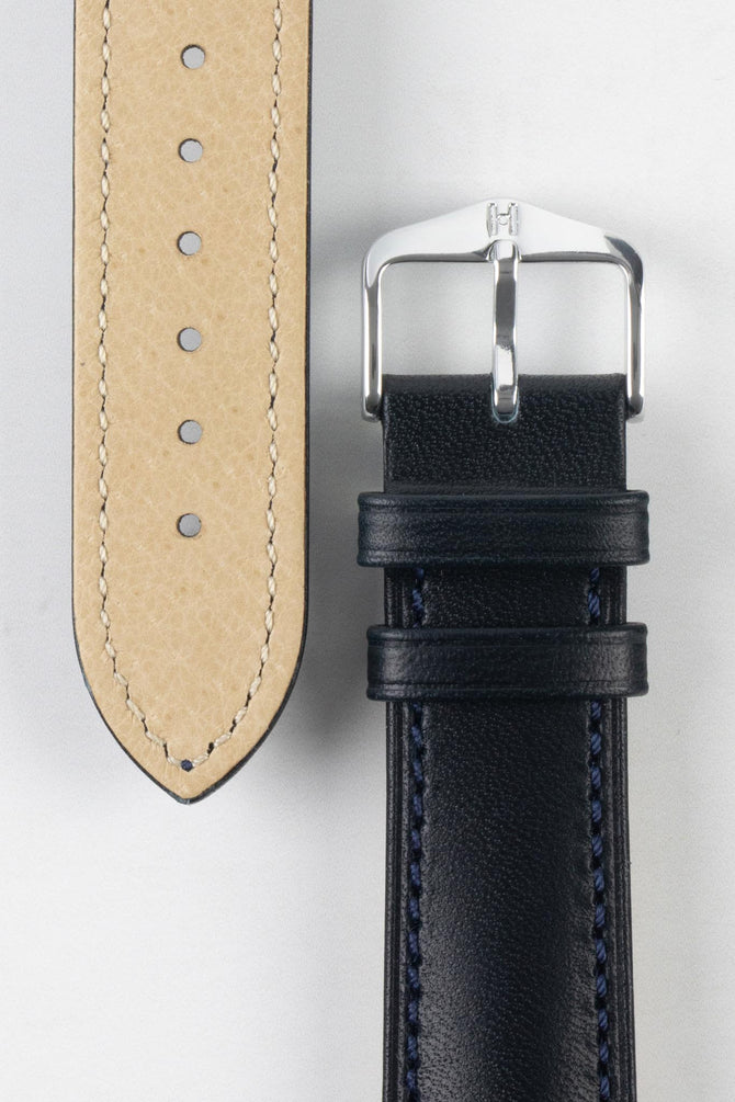 midnight blue watch strap with buckle