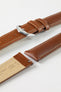 Hirsch KENT Textured Natural Leather Watch Strap in GOLD BROWN