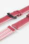 Hirsch LINDSEY Ladies Leather & Rubber Performance Watch Strap in PINK/ROSE