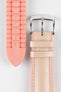 Hirsch LINDSEY Ladies Leather & Rubber Performance Watch Strap in ROSE/APRICOT